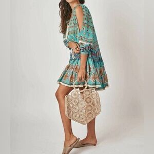 NWT Guadalupe Alamo Basket Weave Bag in Natural